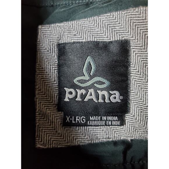 Prana XL Mens Lybek Organic Cotton Flannel Long Sleeve Button Up Shirt Gray - Picture 3 of 11